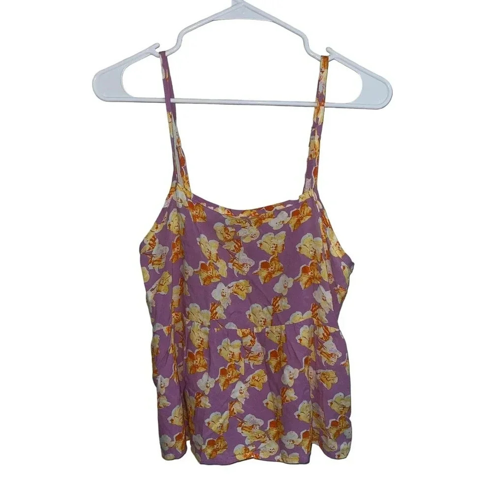 BP. Women's Tunic Blouse Top Size S Multicolor Floral 100% Viscose Sleeveless